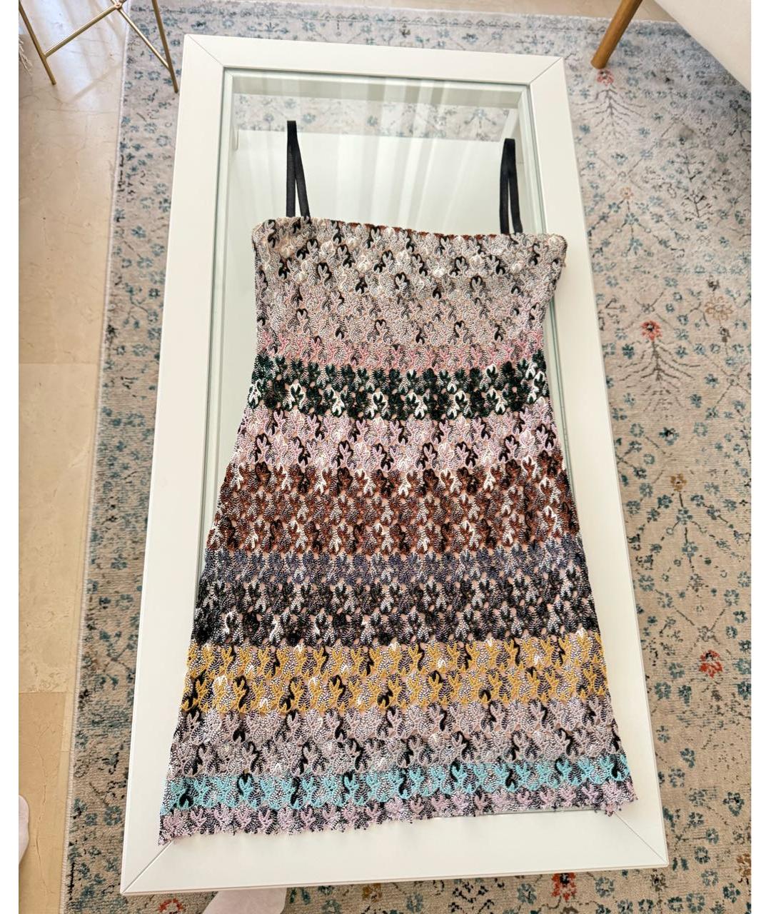 MISSONI Коричневое вискозное повседневное платье, фото 9