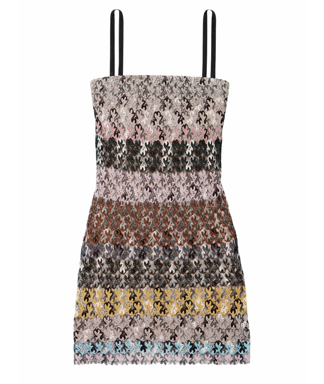 MISSONI Коричневое вискозное повседневное платье, фото 1