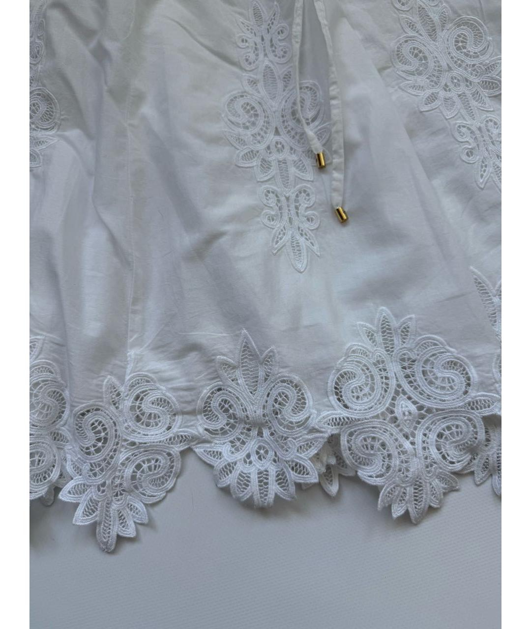 RALPH LAUREN Белая хлопковая юбка мини, фото 2