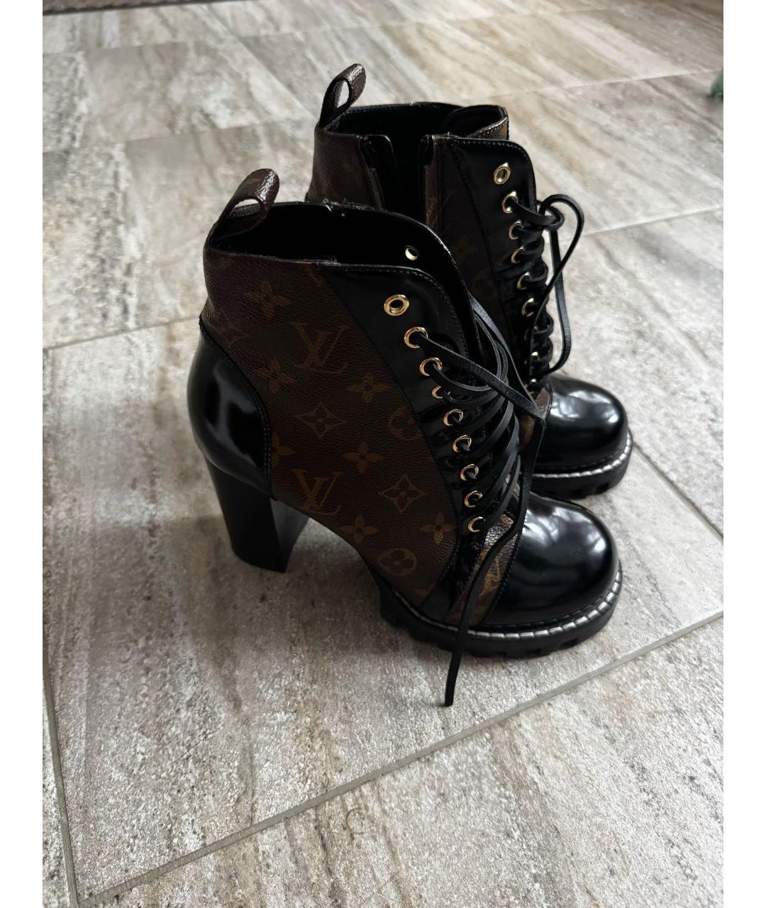 LOUIS VUITTON Коричневые кожаные ботильоны, фото 7