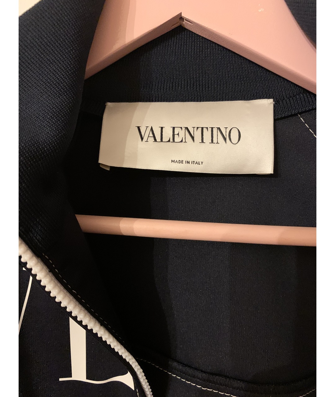 VALENTINO Темно-синяя полиэстеровая спортивная куртка, фото 3