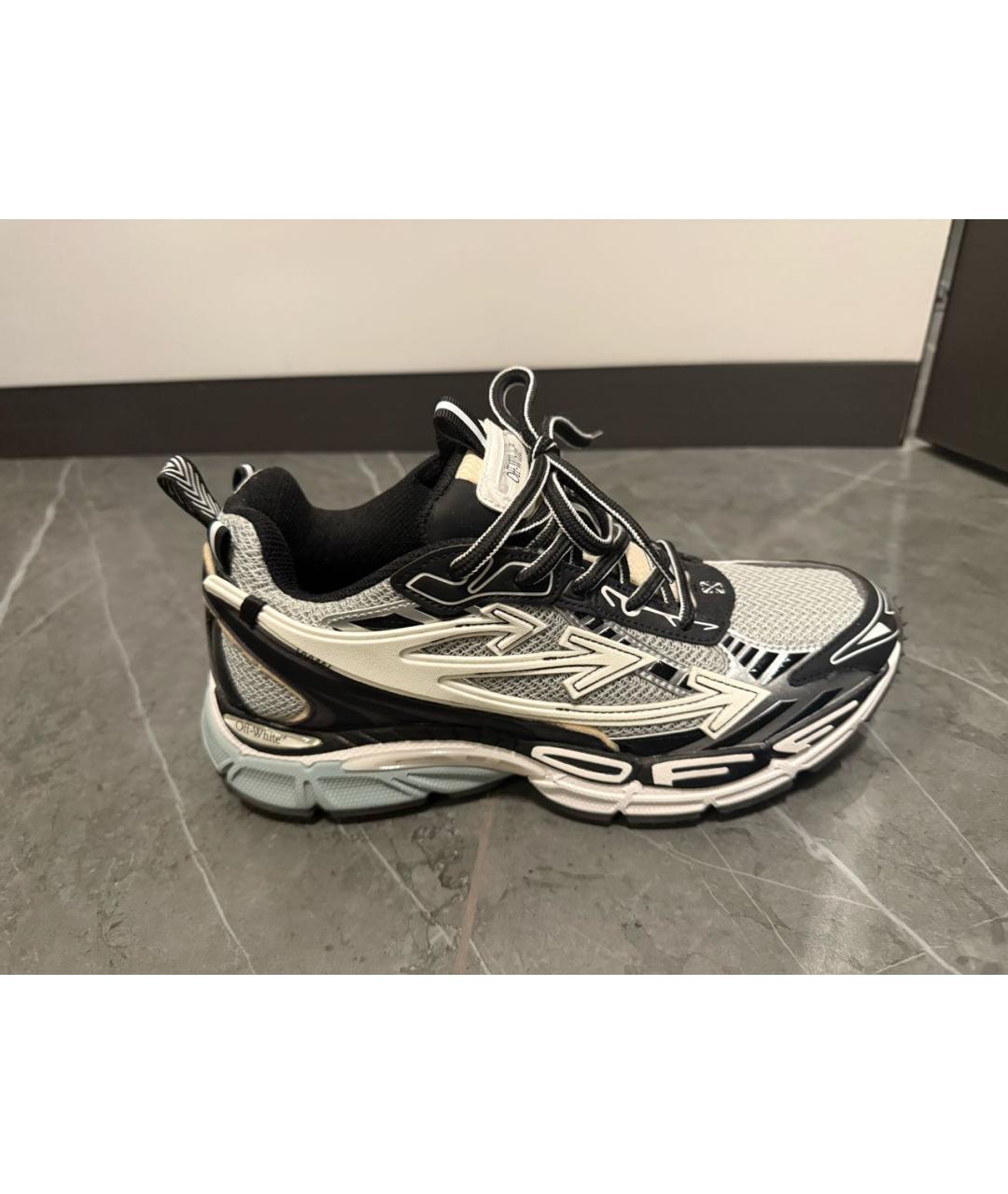 OFF-WHITE Черные текстильные низкие кроссовки / кеды, фото 5