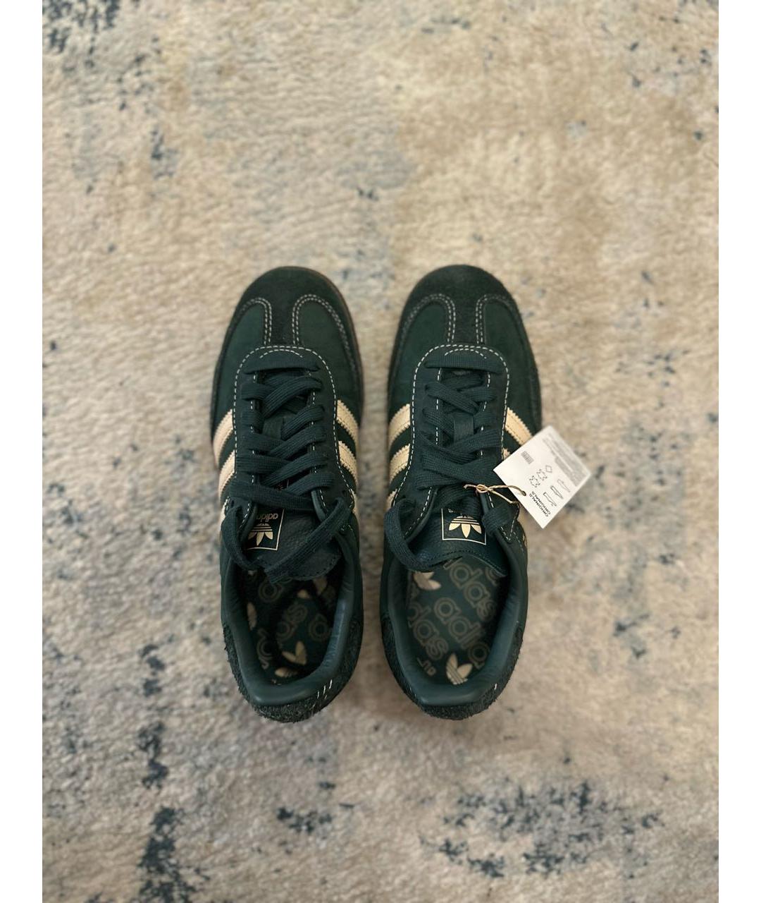 ADIDAS Зеленые кожаные кроссовки, фото 2