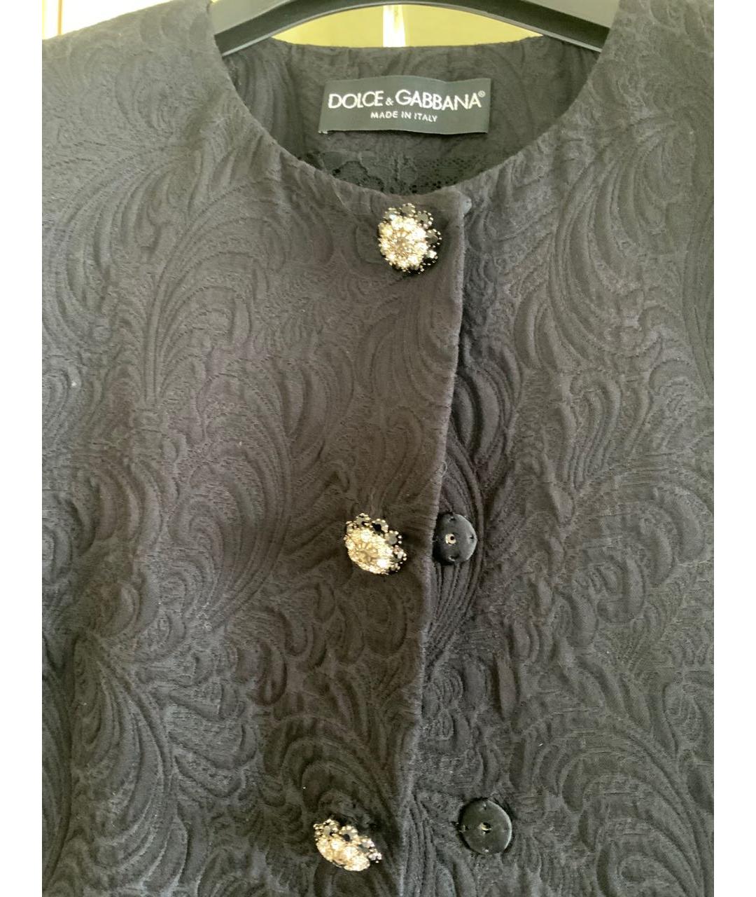 DOLCE&GABBANA Черный хлопковый костюм с юбками, фото 3