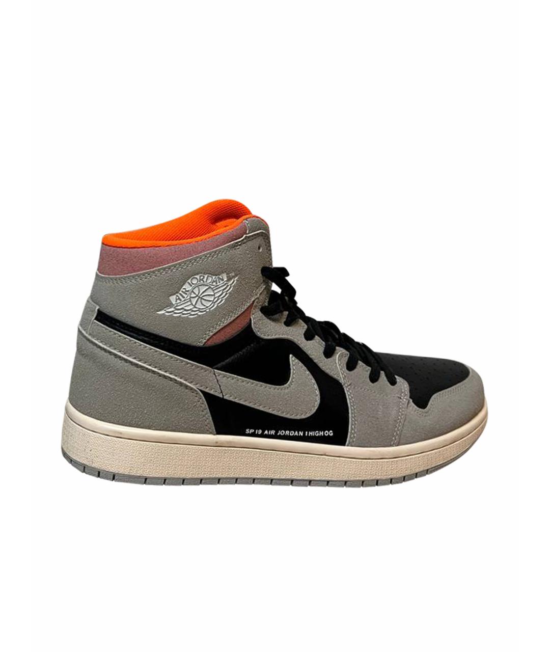 NIKE Серые высокие кроссовки / кеды, фото 1