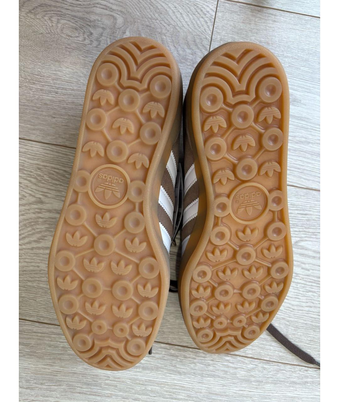 ADIDAS Коричневые кожаные кеды, фото 6