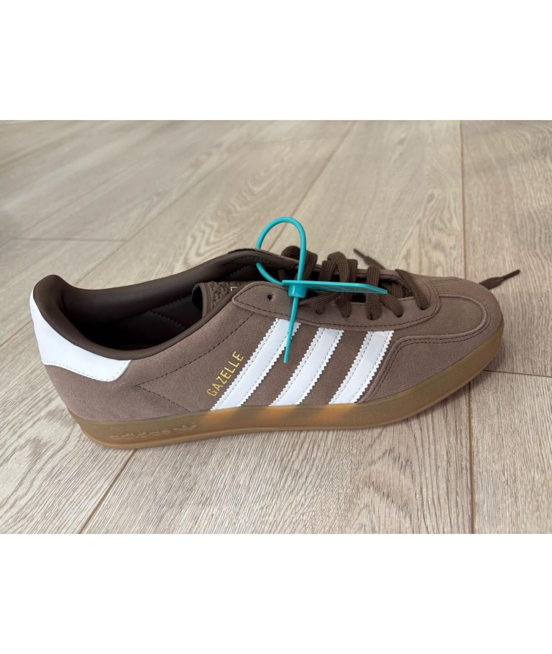 ADIDAS Коричневые кожаные кеды, фото 2