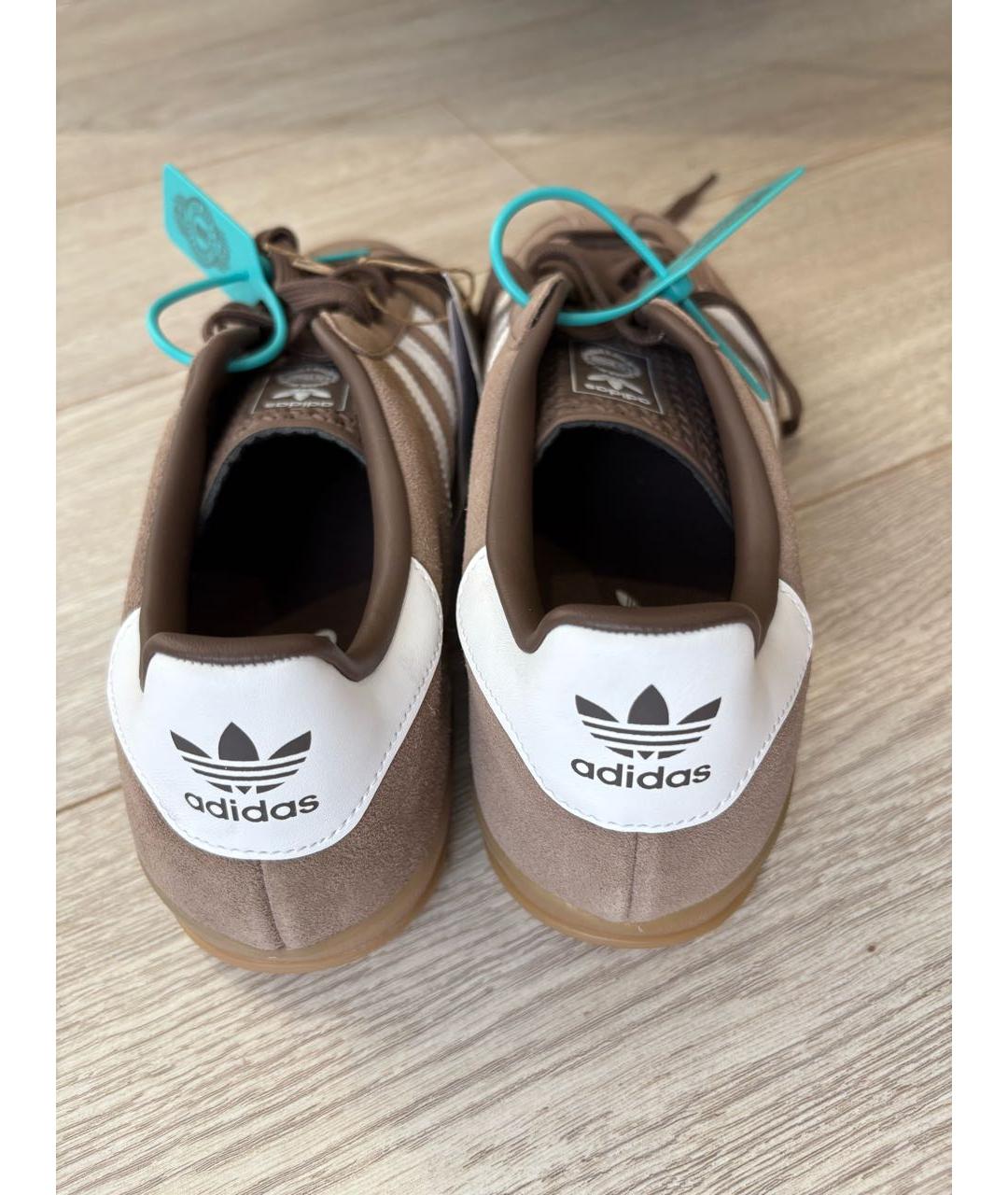 ADIDAS Коричневые кожаные кеды, фото 5