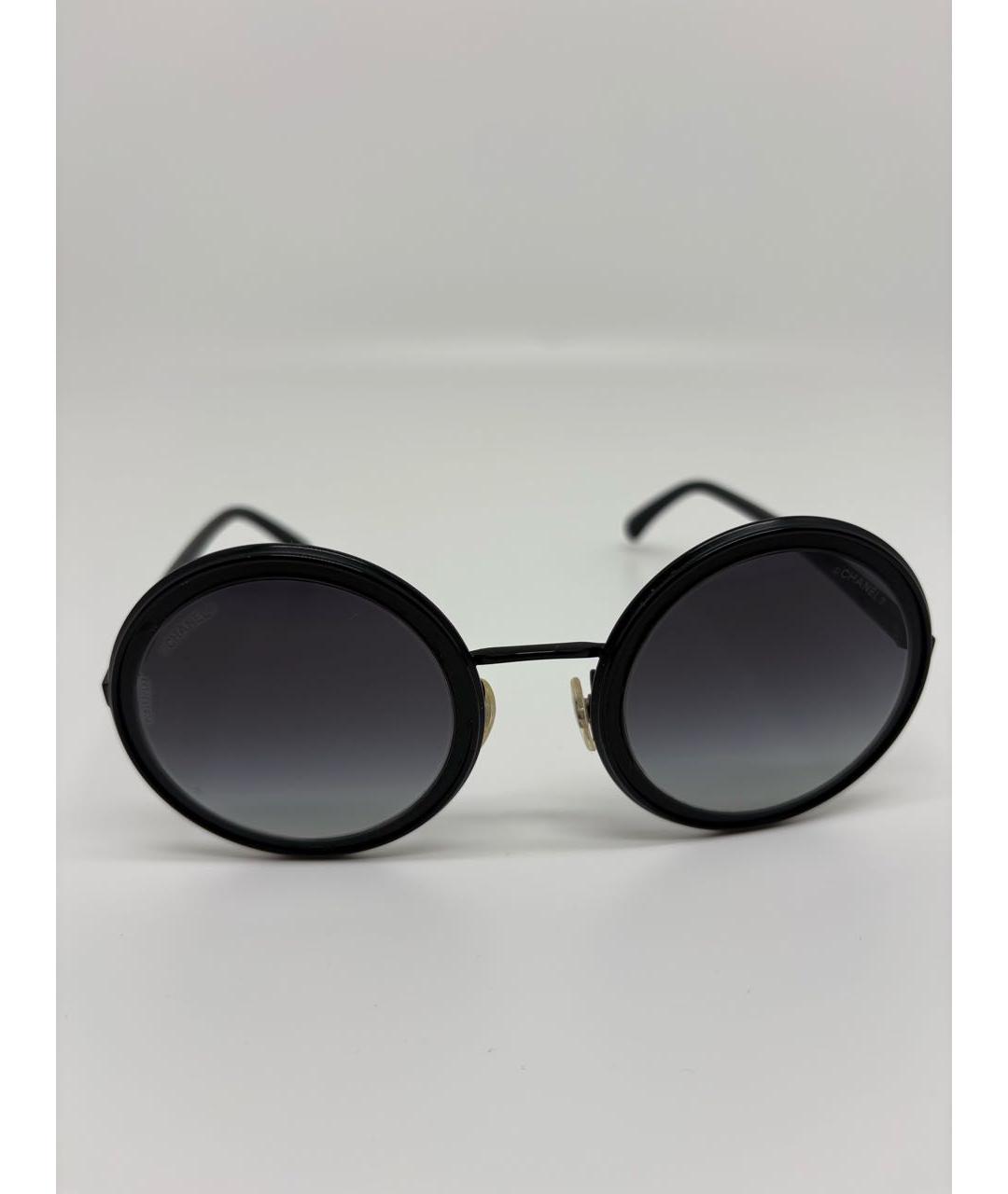 CHANEL Черные металлические солнцезащитные очки, фото 6