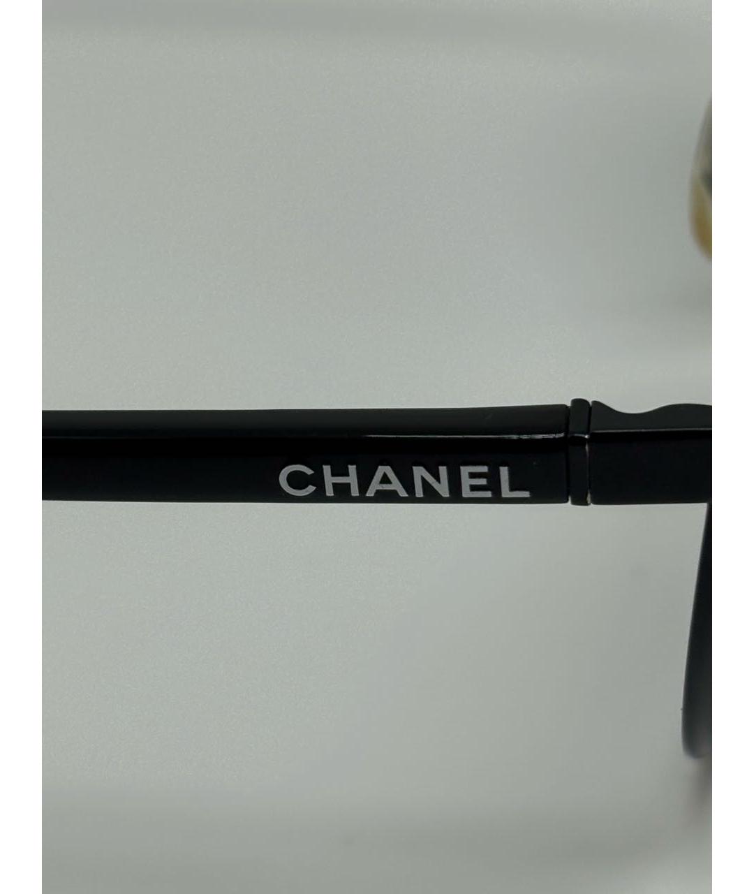 CHANEL Черные металлические солнцезащитные очки, фото 5