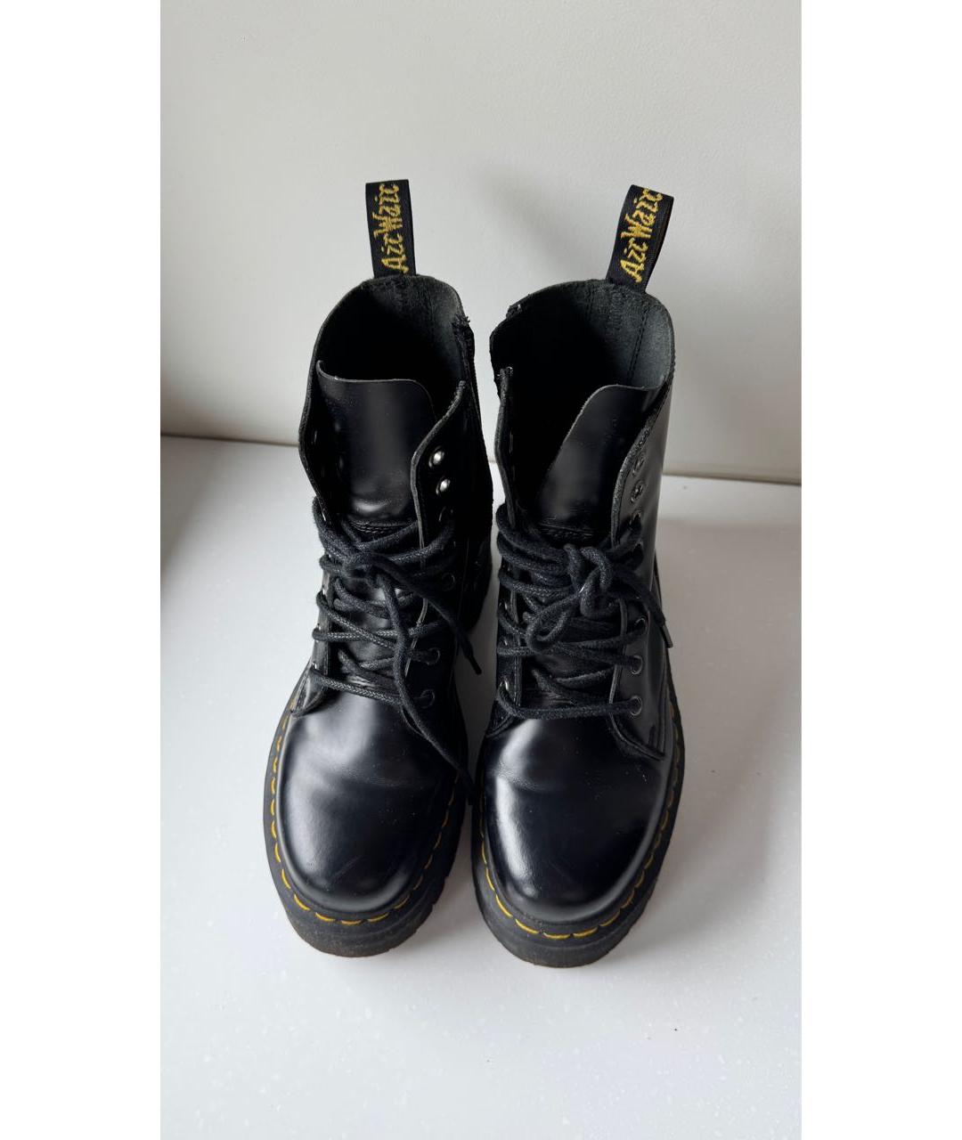 DR. MARTENS Черные кожаные ботинки, фото 3