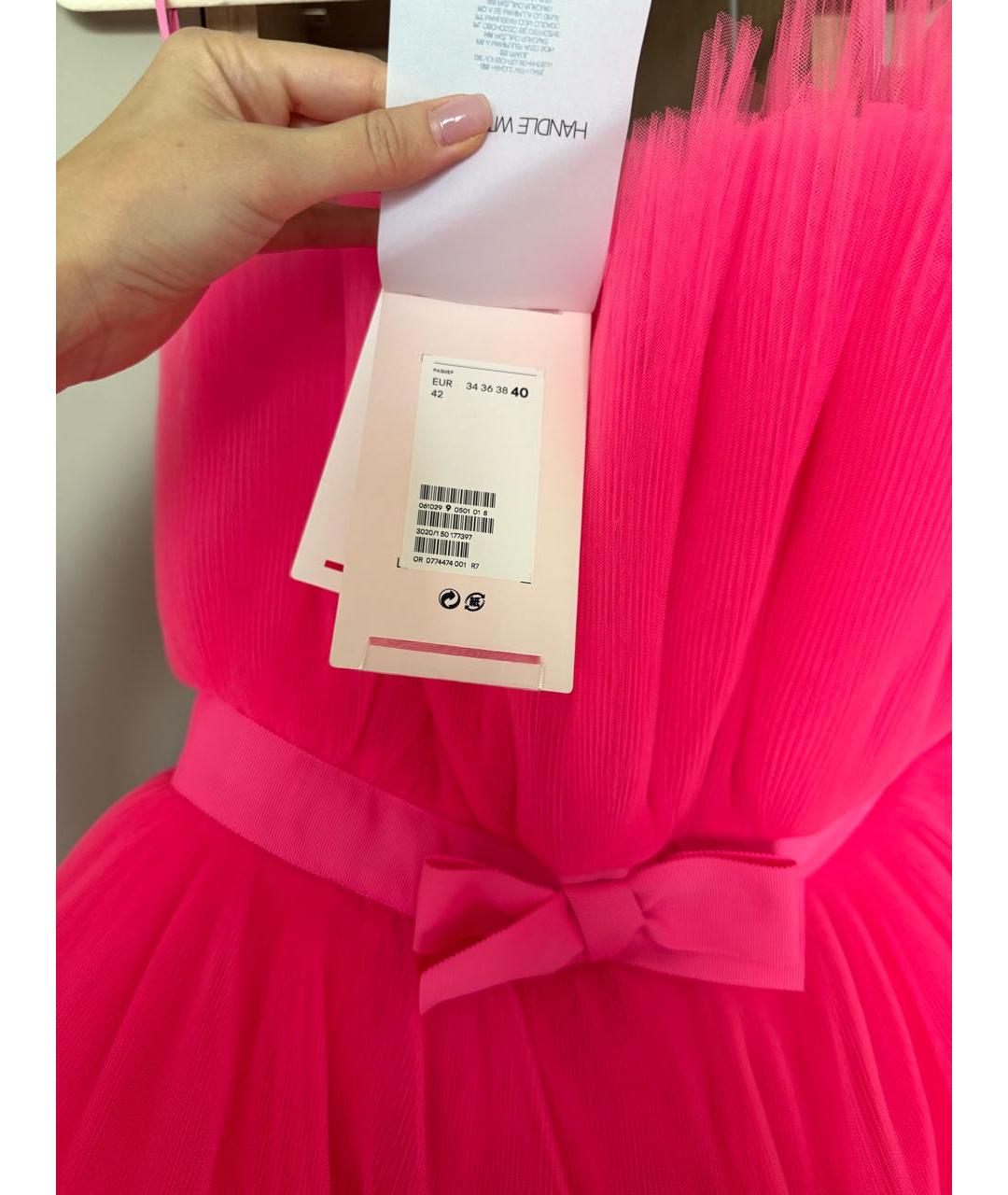 GIAMBATTISTA VALLI Фуксия коктейльное платье, фото 5