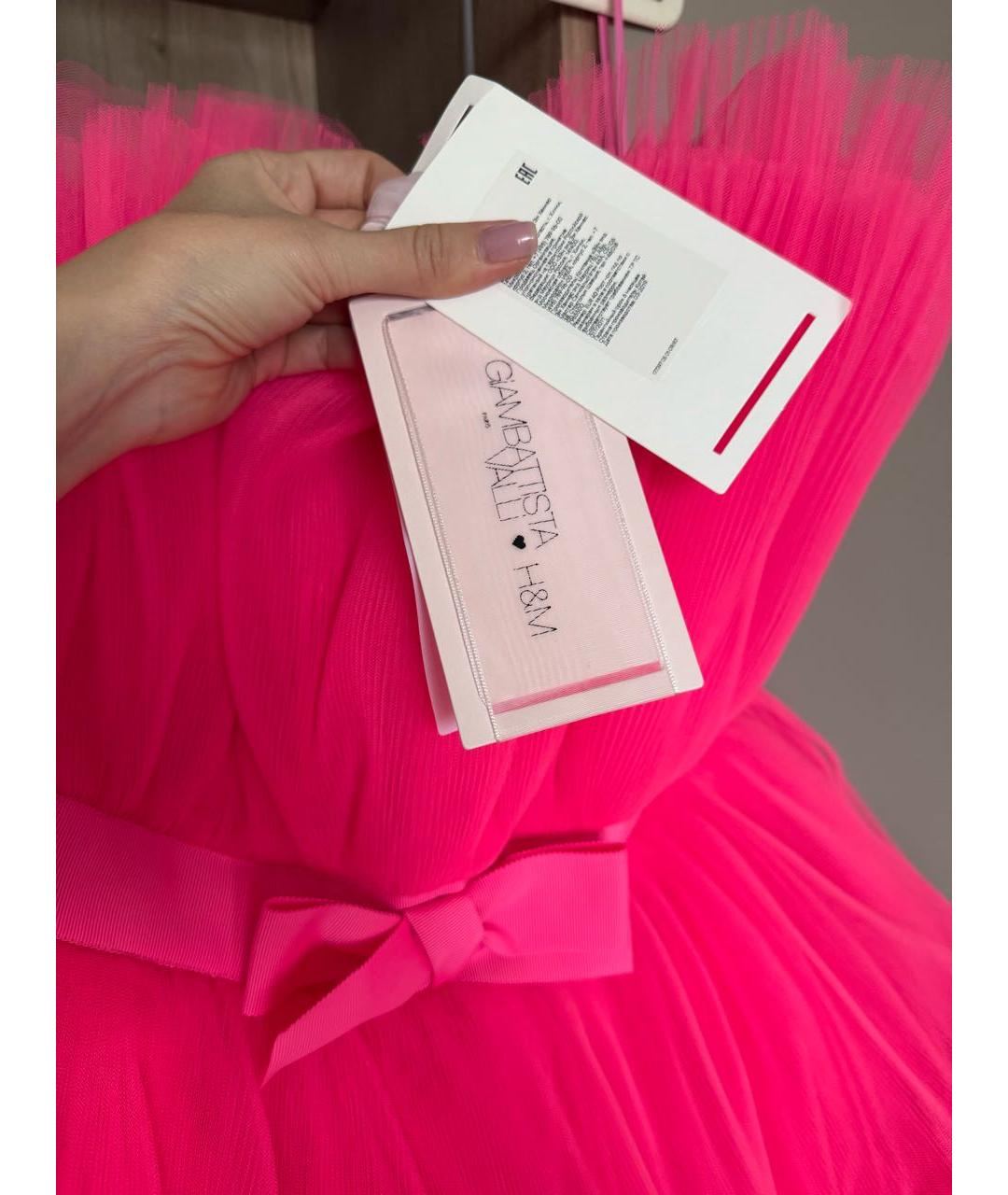 GIAMBATTISTA VALLI Фуксия коктейльное платье, фото 4