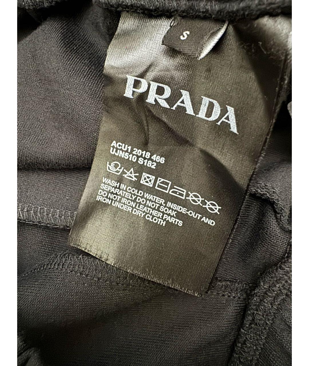 PRADA Черные хлопковые шорты, фото 7