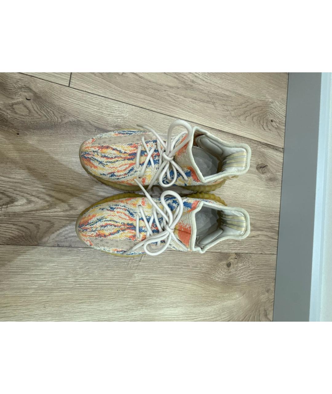 ADIDAS YEEZY Бежевые синтетические кроссовки, фото 3