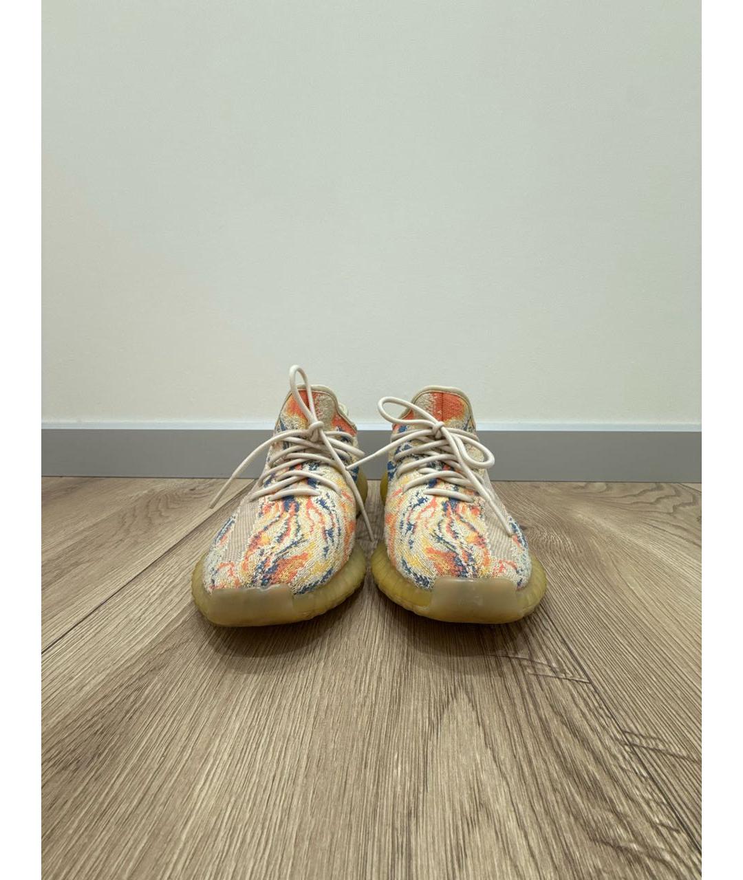 ADIDAS YEEZY Бежевые синтетические кроссовки, фото 2