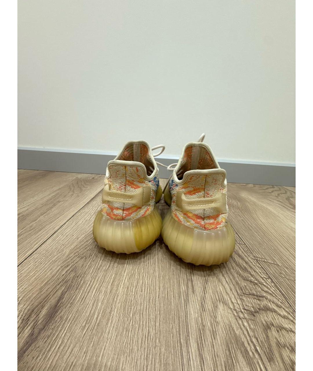 ADIDAS YEEZY Бежевые синтетические кроссовки, фото 4