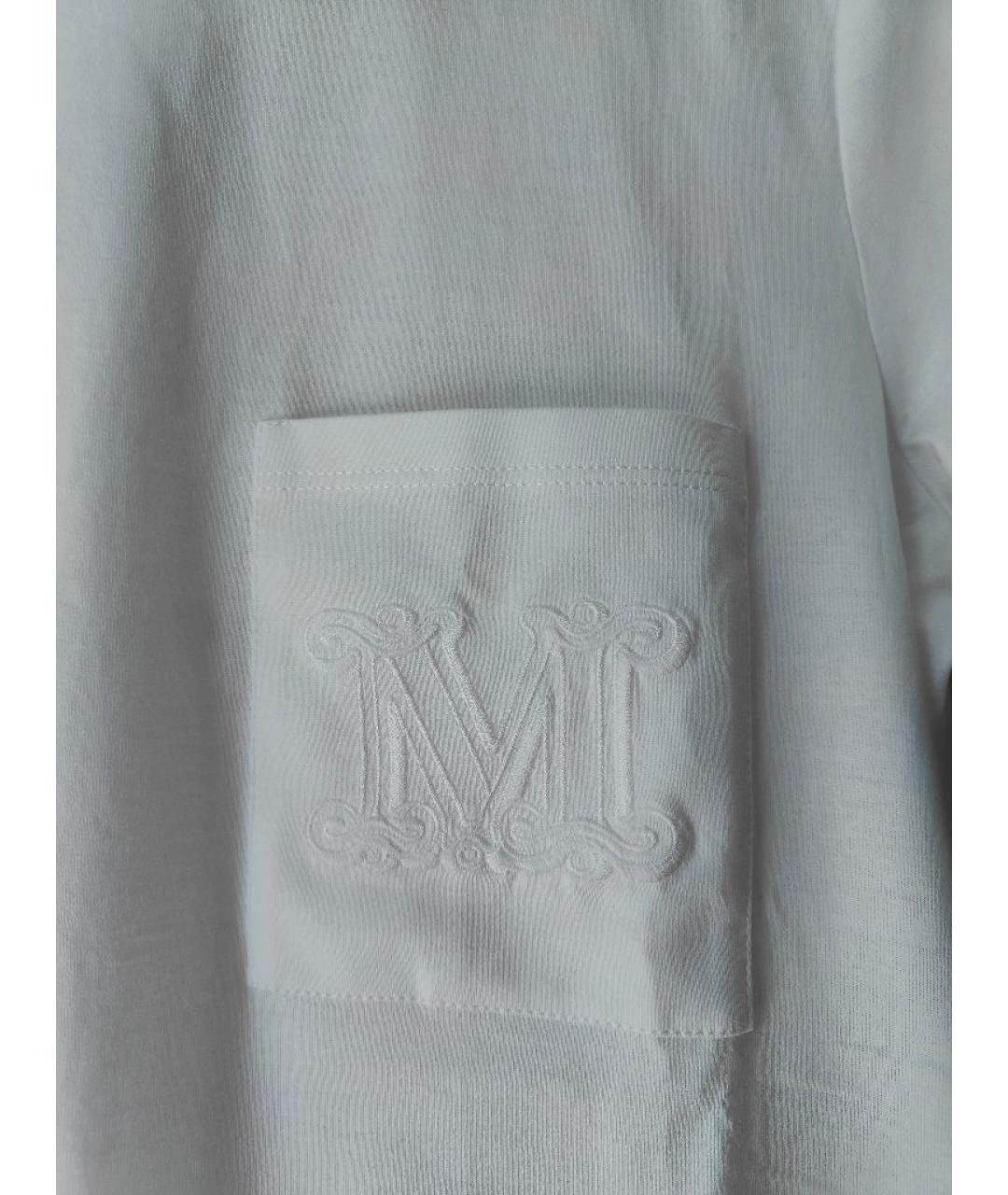 MAX MARA Белая хлопковая футболка, фото 3