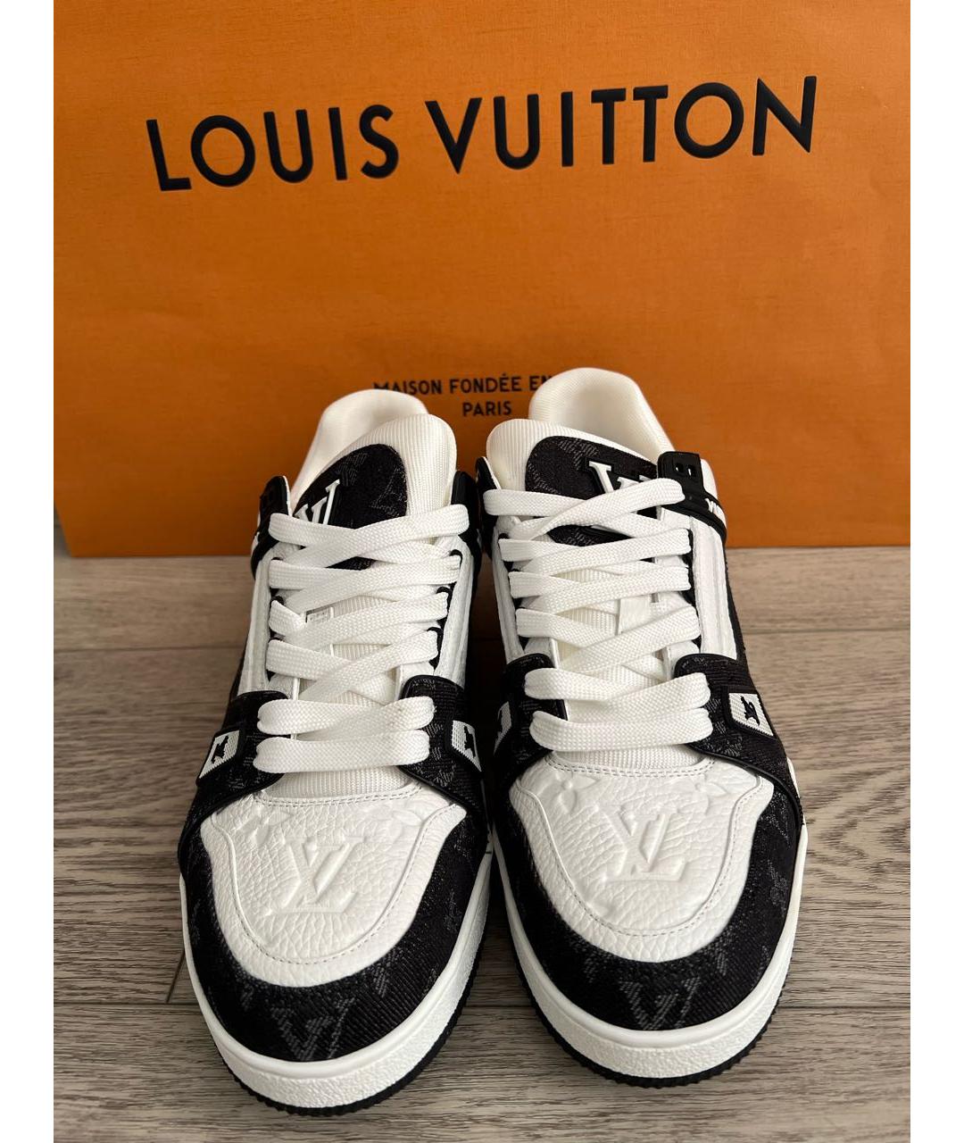 LOUIS VUITTON Белые кожаные кроссовки, фото 2