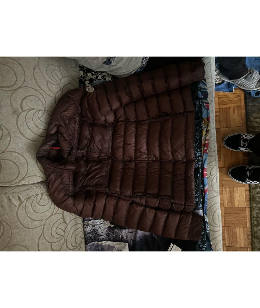 MONCLER Коричневый пуховик, фото 6
