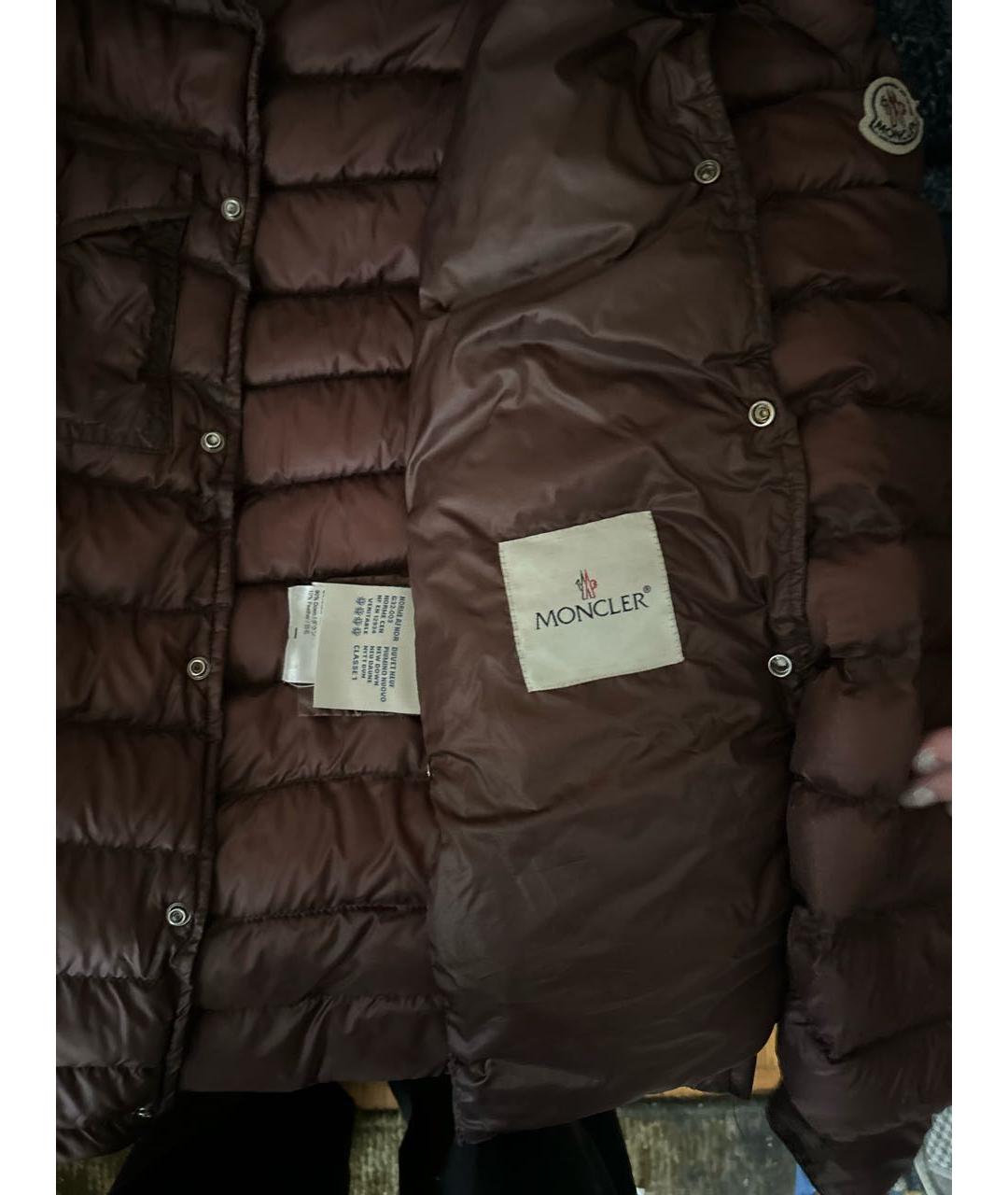 MONCLER Коричневый пуховик, фото 5