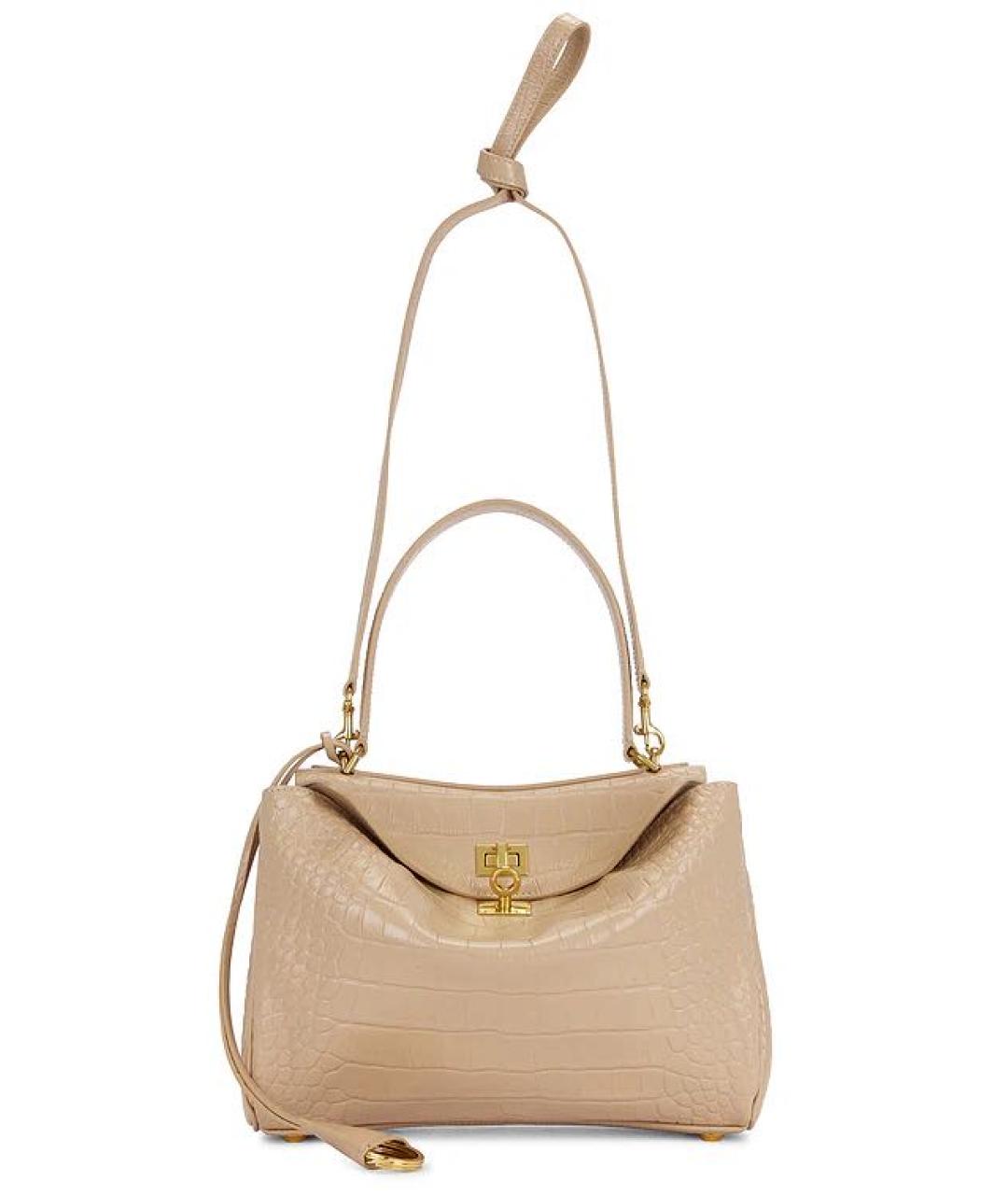 BALENCIAGA Бежевая сумка с короткими ручками из лакированной кожи, фото 9