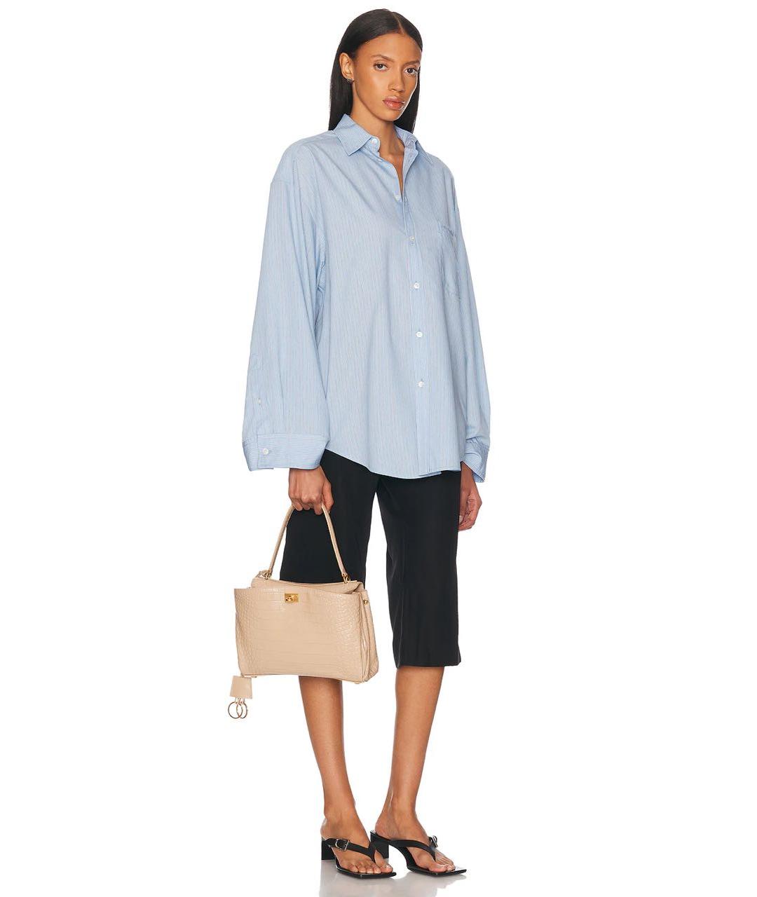 BALENCIAGA Бежевая сумка с короткими ручками из лакированной кожи, фото 3