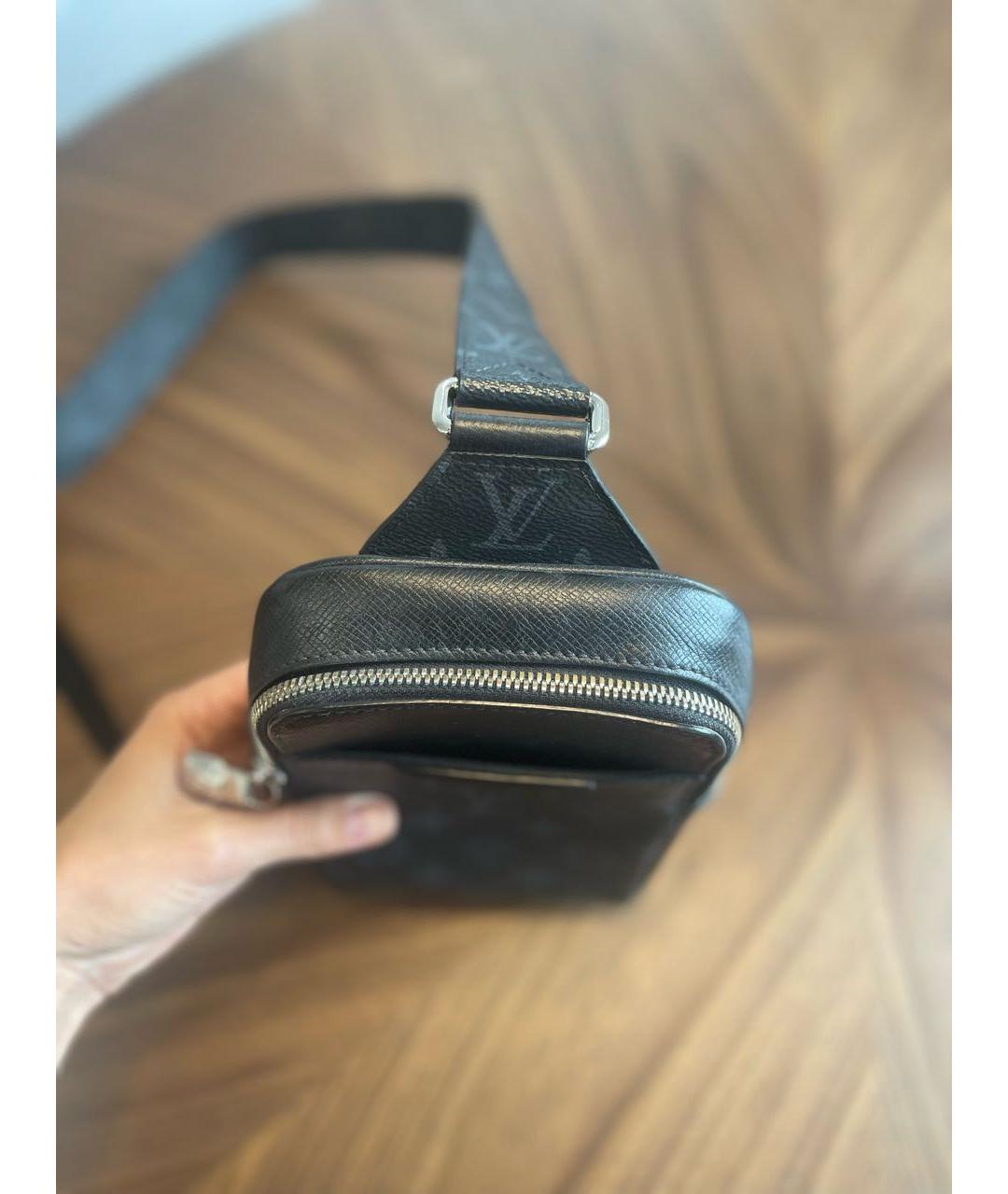 LOUIS VUITTON Серая кожаная сумка на плечо, фото 6