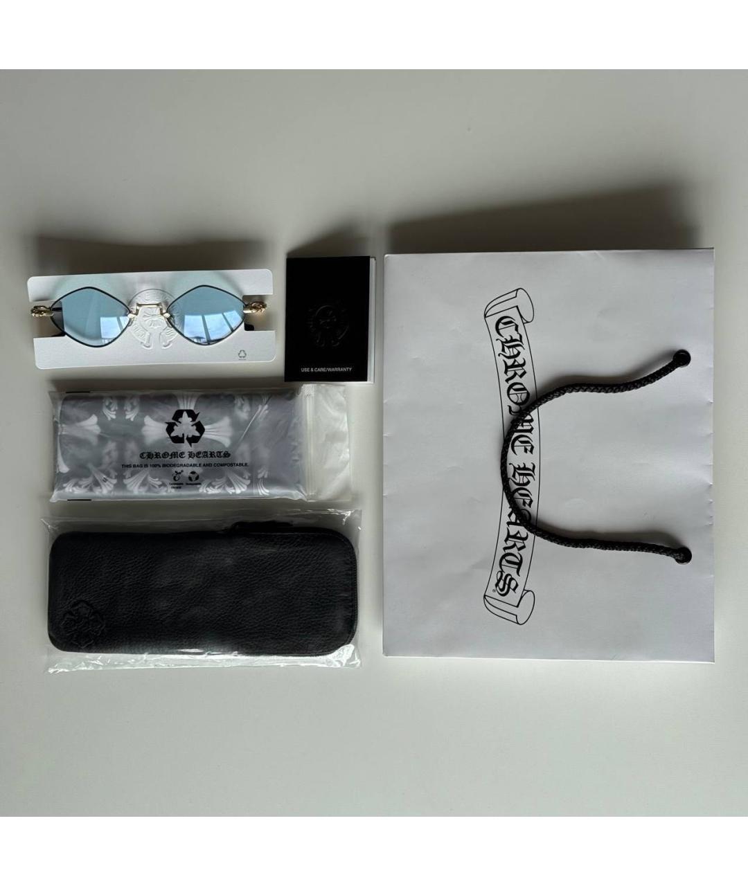 CHROME HEARTS Синие солнцезащитные очки, фото 4