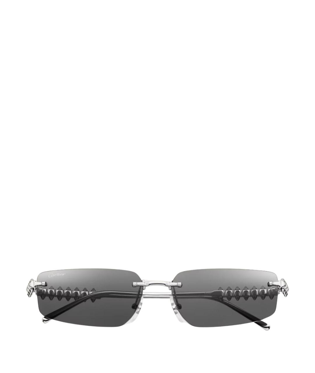 CARTIER Черные металлические солнцезащитные очки, фото 1