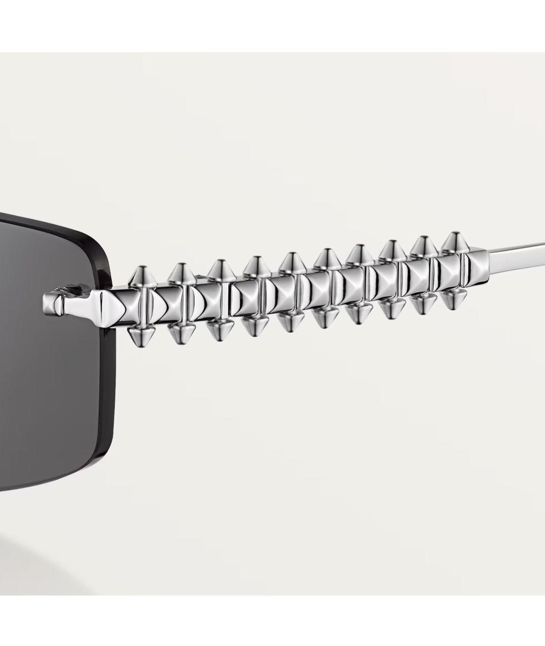 CARTIER Черные металлические солнцезащитные очки, фото 6