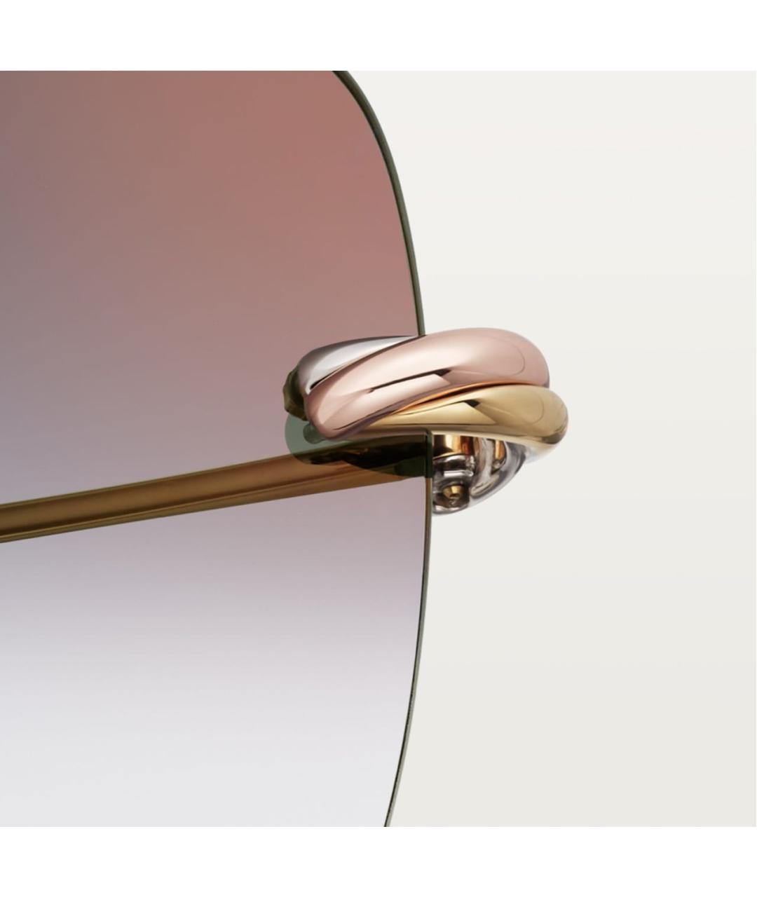 CARTIER Черные металлические солнцезащитные очки, фото 6