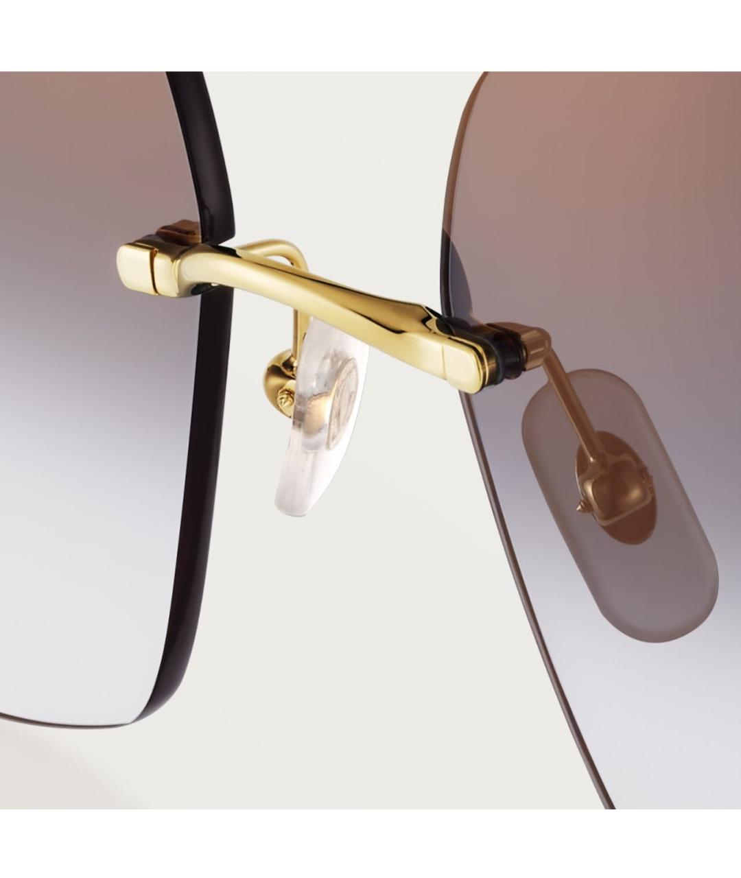 CARTIER Черные металлические солнцезащитные очки, фото 4