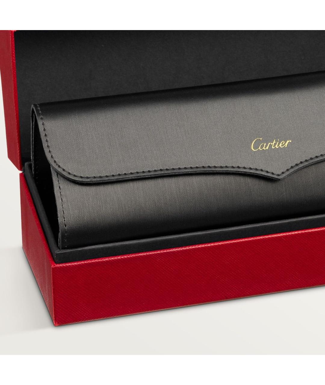 CARTIER Черные металлические солнцезащитные очки, фото 7