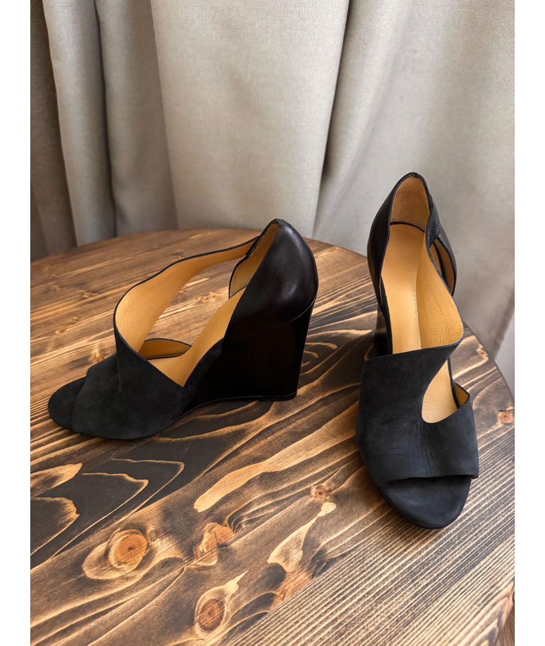 BALENCIAGA Черные кожаные босоножки, фото 7