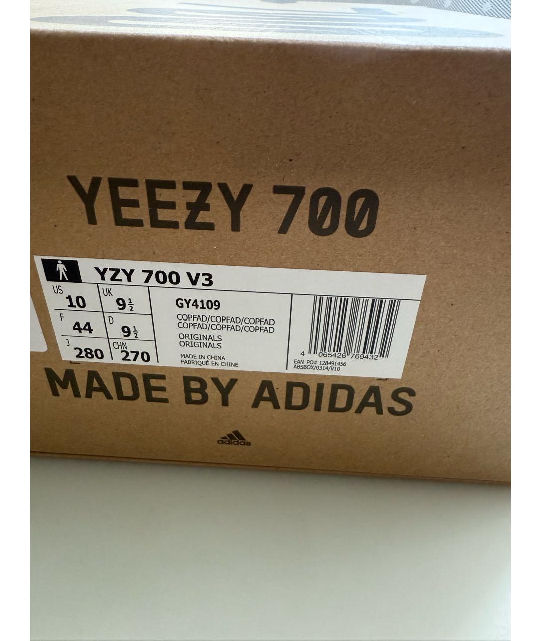 ADIDAS YEEZY Мульти текстильные низкие кроссовки / кеды, фото 6