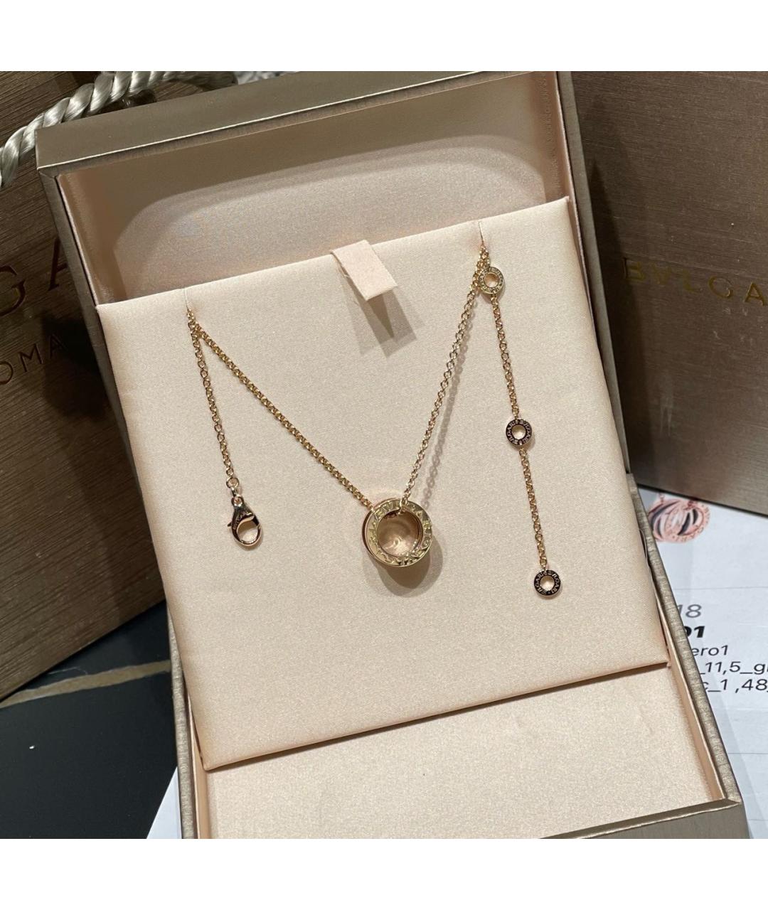BVLGARI Черное колье из розового золота, фото 3