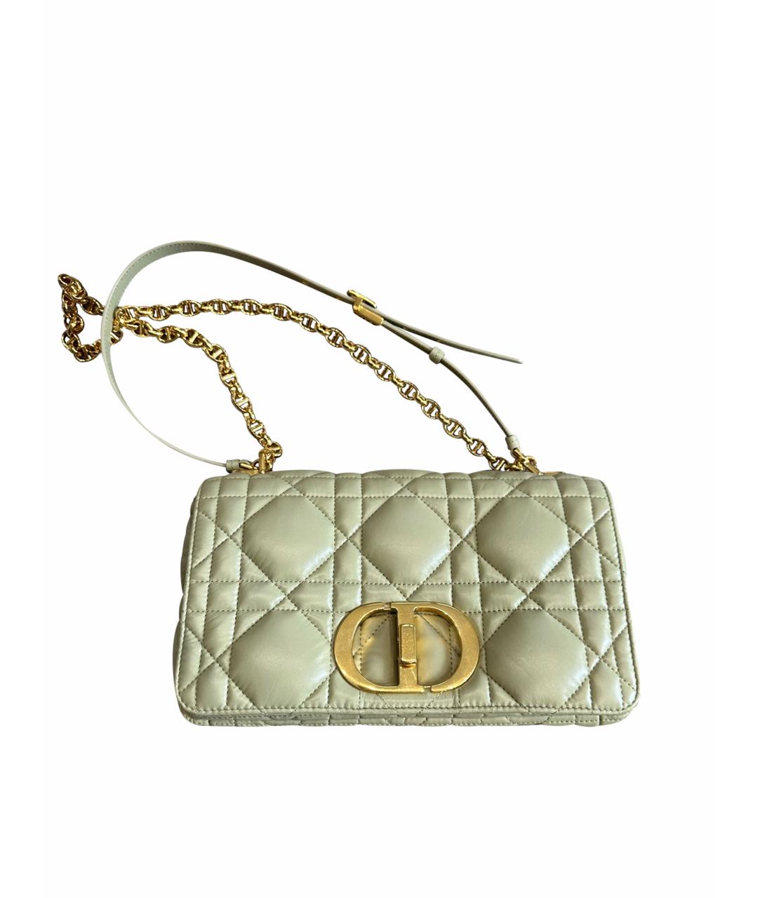 CHRISTIAN DIOR Салатовая кожаная сумка через плечо, фото 1