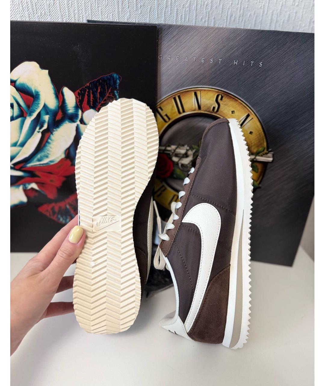 NIKE Коричневые замшевые кроссовки, фото 6