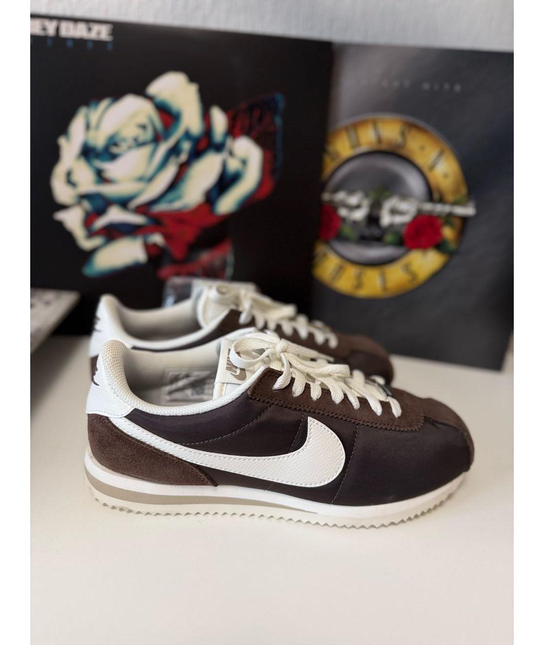 NIKE Коричневые замшевые кроссовки, фото 7