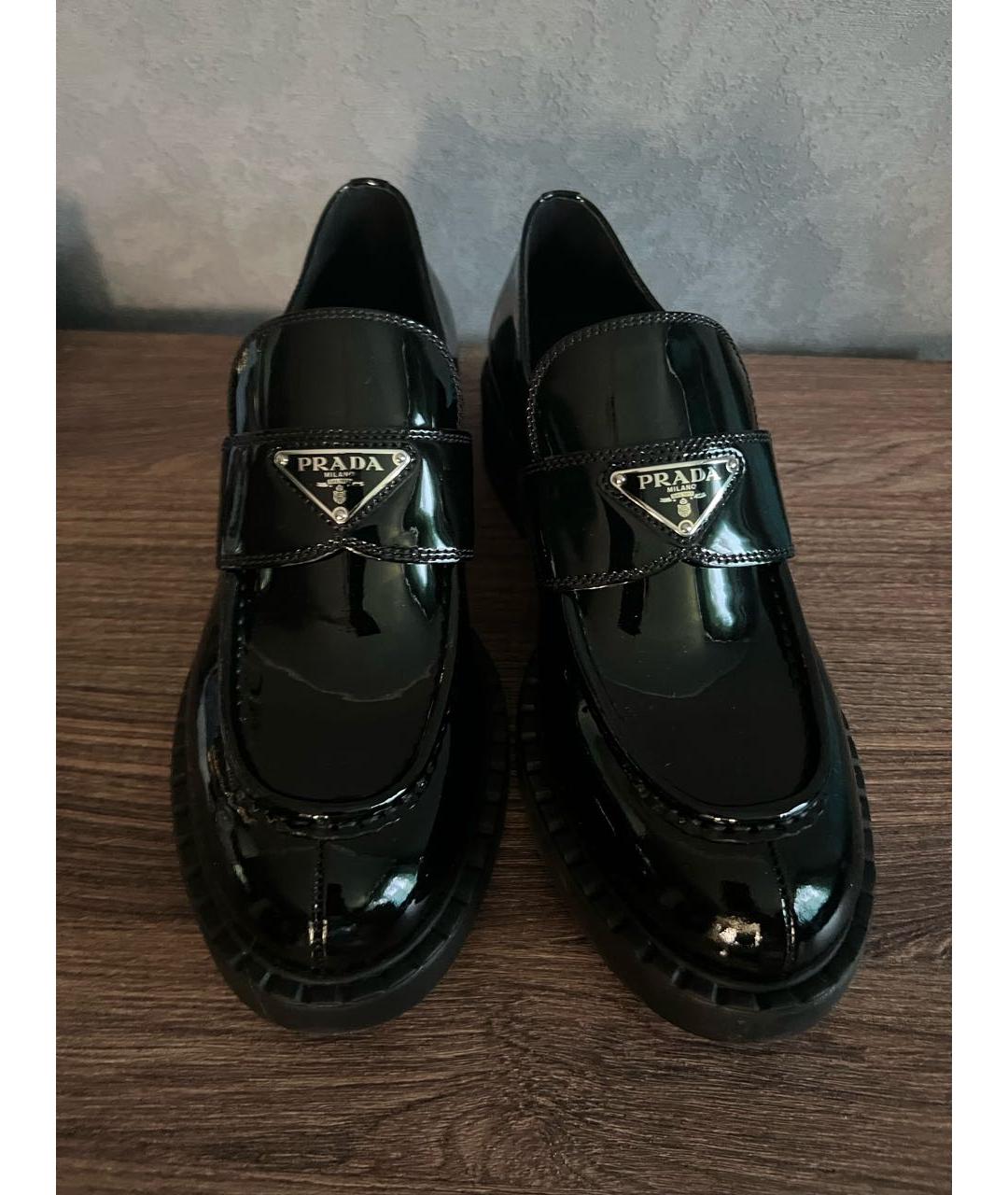 PRADA Черные лоферы из лакированной кожи, фото 6