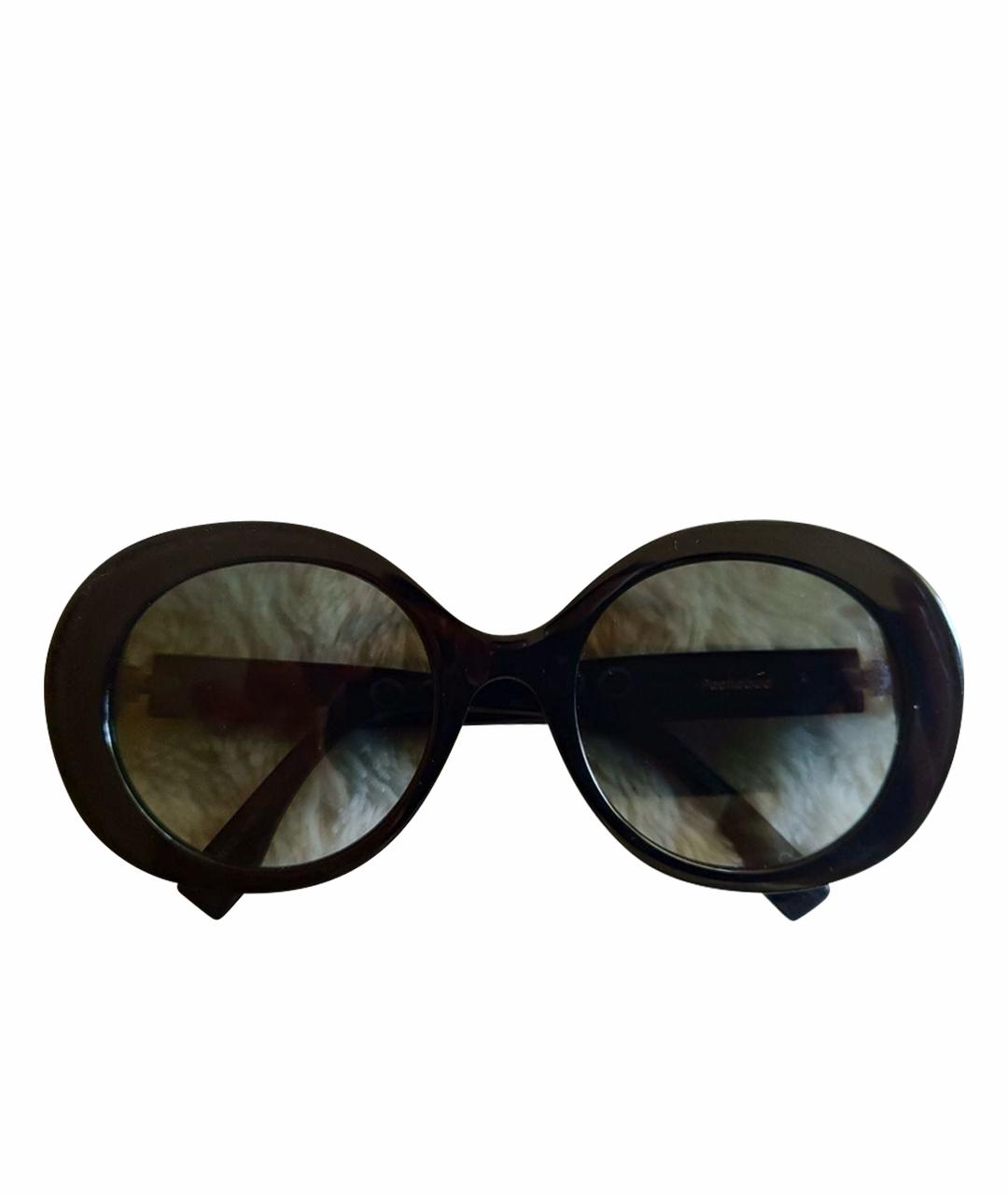 FENDI Черные пластиковые солнцезащитные очки, фото 1