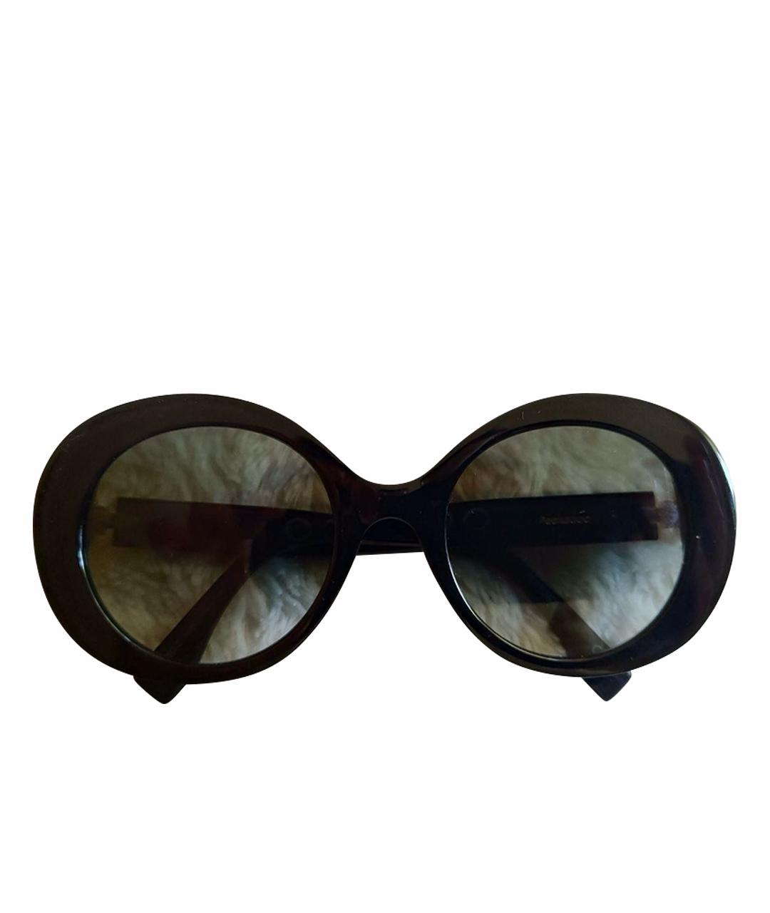 FENDI Черные пластиковые солнцезащитные очки, фото 1