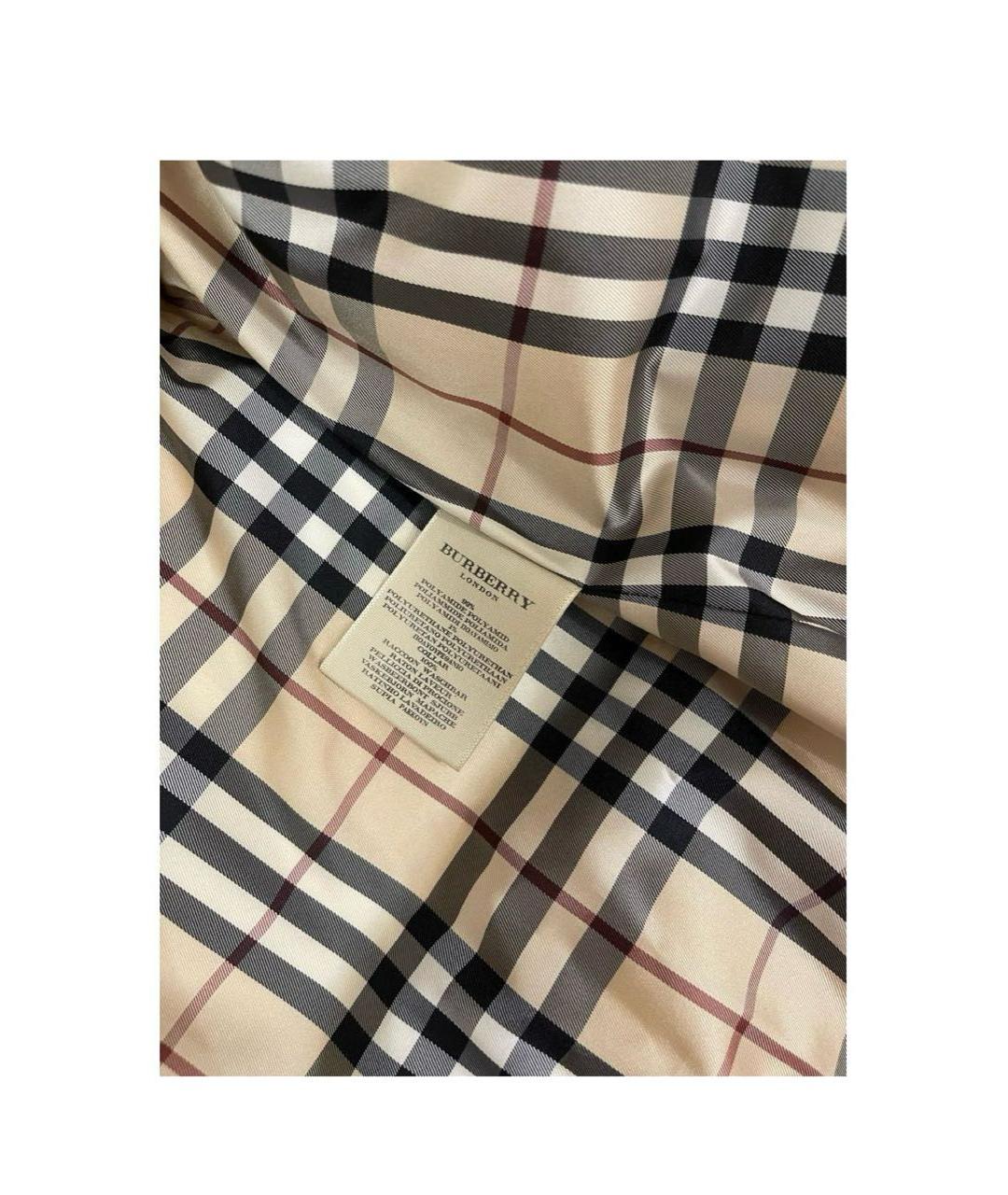 BURBERRY Белый полиэстеровый пуховик, фото 4