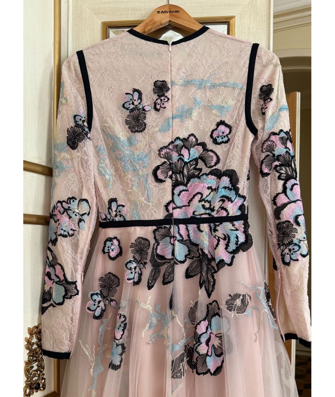 ELIE SAAB Розовое сетчатое вечернее платье, фото 3
