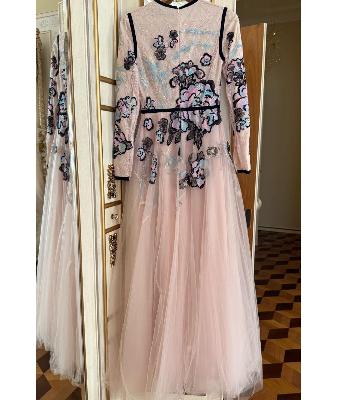 ELIE SAAB Розовое сетчатое вечернее платье, фото 2