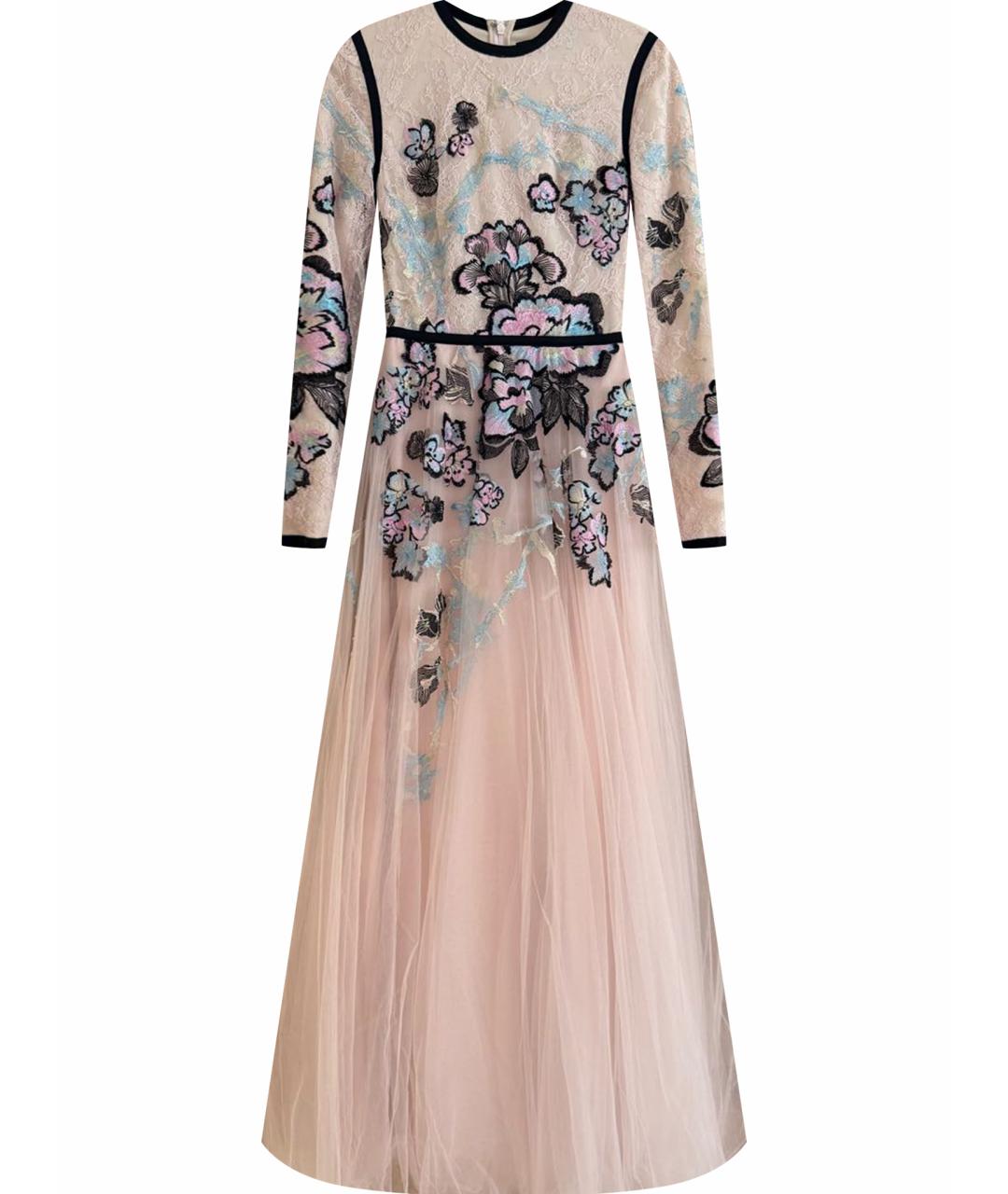 ELIE SAAB Розовое сетчатое вечернее платье, фото 1
