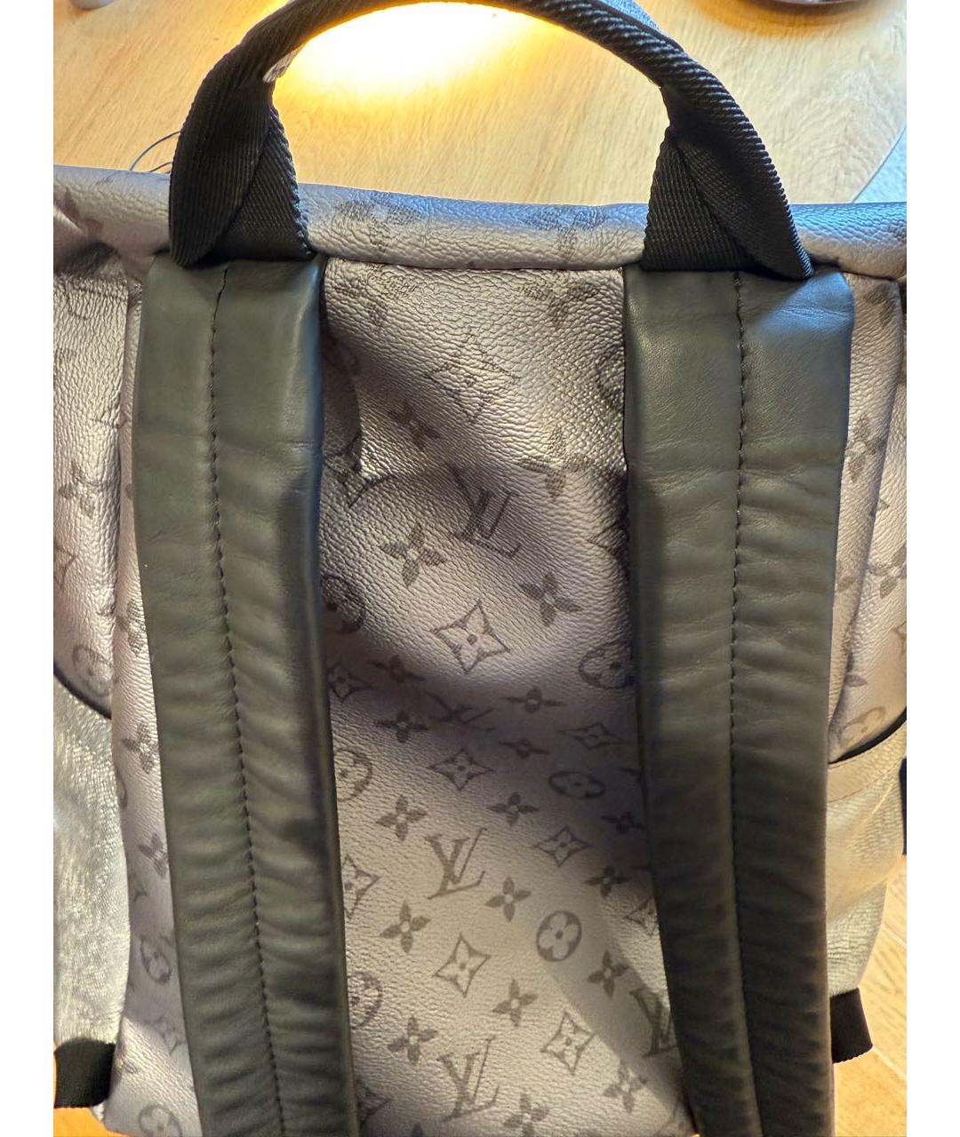 LOUIS VUITTON Серый кожаный рюкзак, фото 6