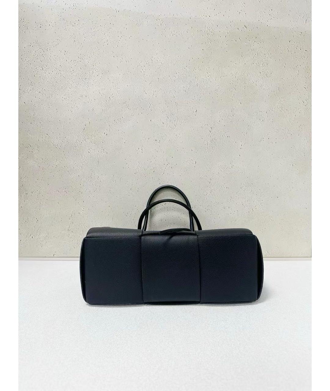 BOTTEGA VENETA Черная кожаная сумка тоут, фото 5