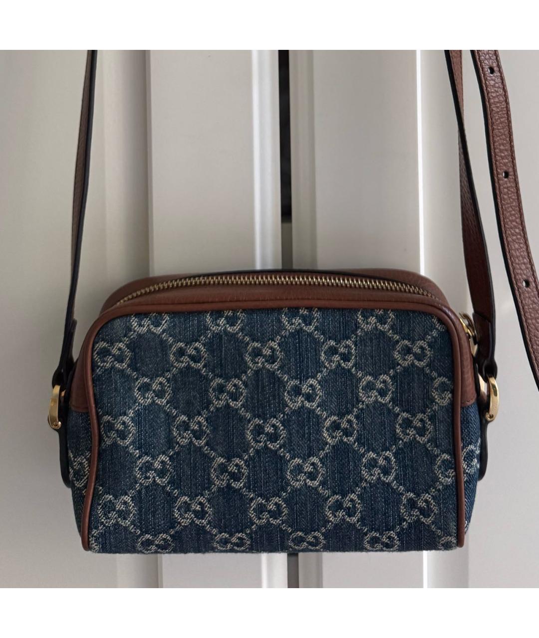 GUCCI Темно-синяя деним сумка через плечо, фото 4